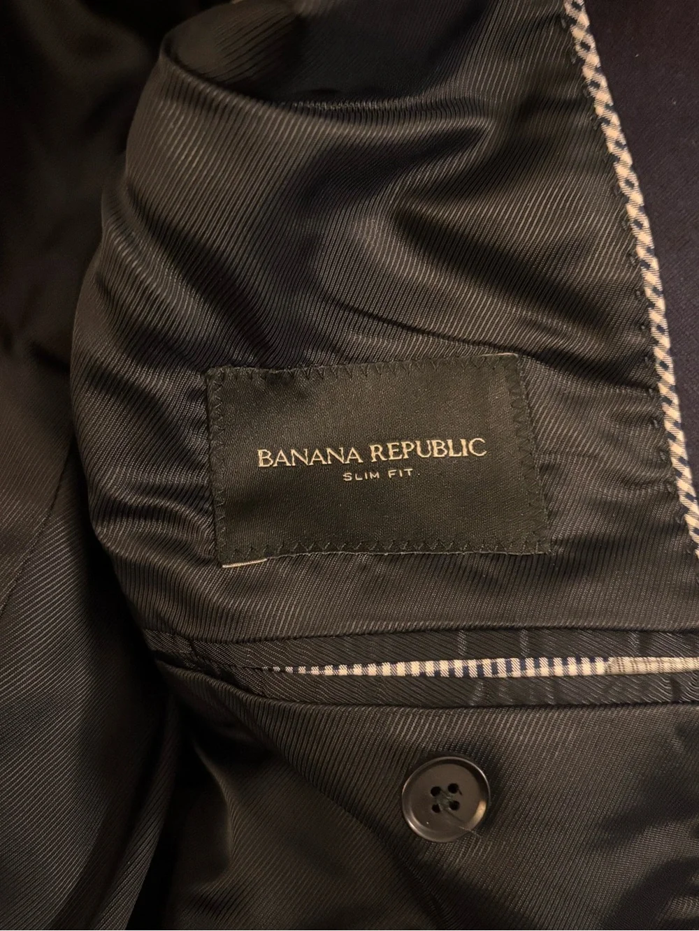 Banana Republic Men's Navy Single-Breasted Sport Coat- SLIM FIT